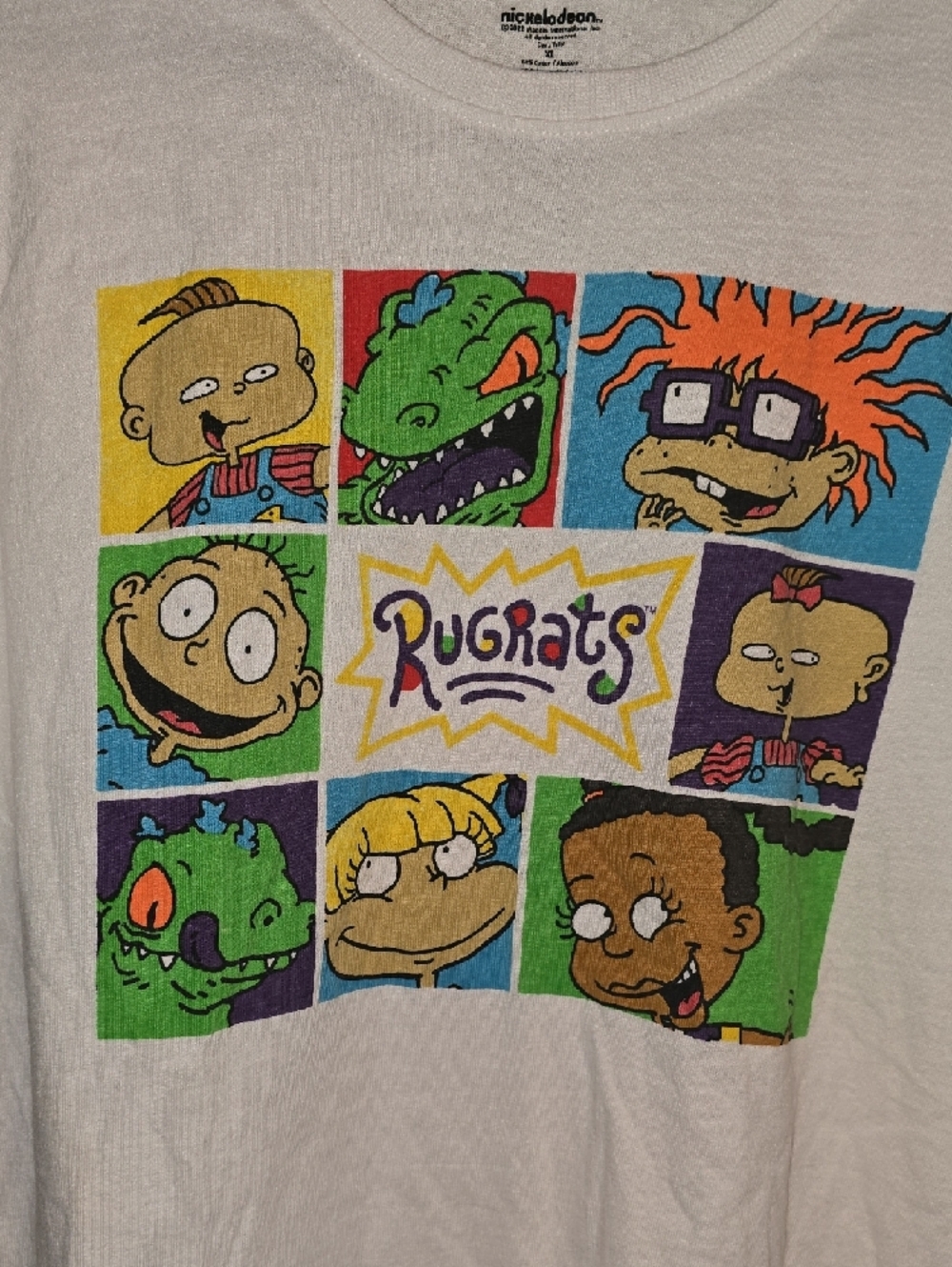 Nickelodeon White Rugrats Character Grid Short Sleeve Tee - Picture 5 of 5